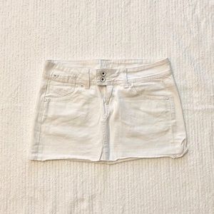 MNG Jeans | White Jean Mini Skirt
